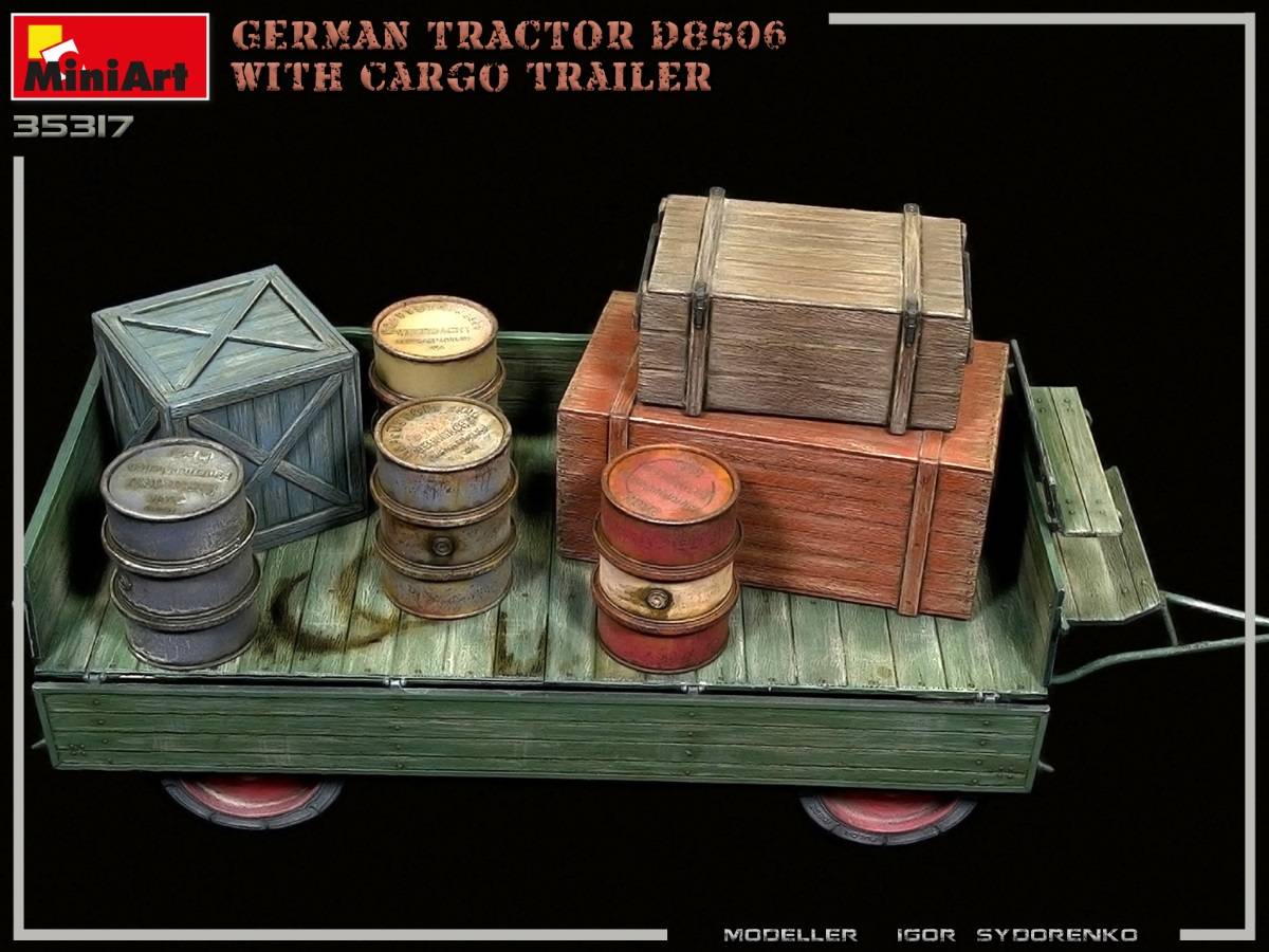 GERMAN TRACTOR D8506 WITH CARGO TRAILER – Image 5
