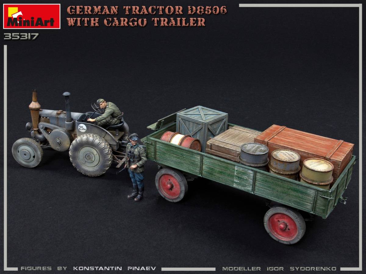 GERMAN TRACTOR D8506 WITH CARGO TRAILER – Image 11