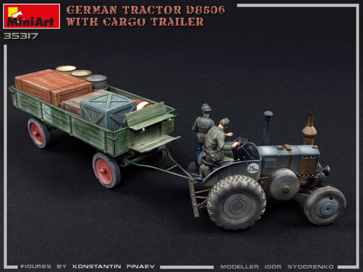 GERMAN TRACTOR D8506 WITH CARGO TRAILER – Image 12