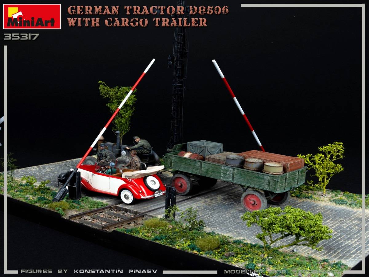 GERMAN TRACTOR D8506 WITH CARGO TRAILER – Image 13