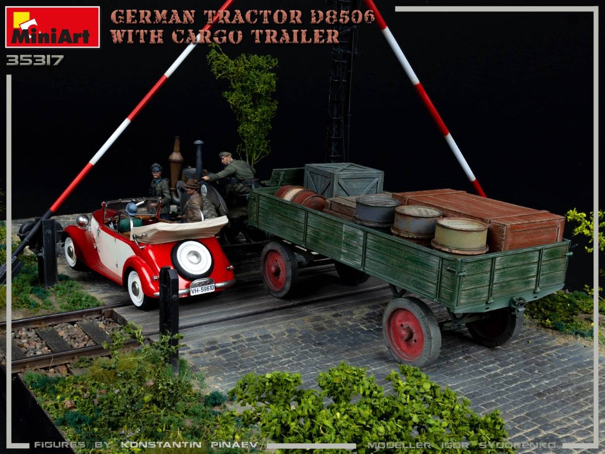 GERMAN TRACTOR D8506 WITH CARGO TRAILER – Image 14