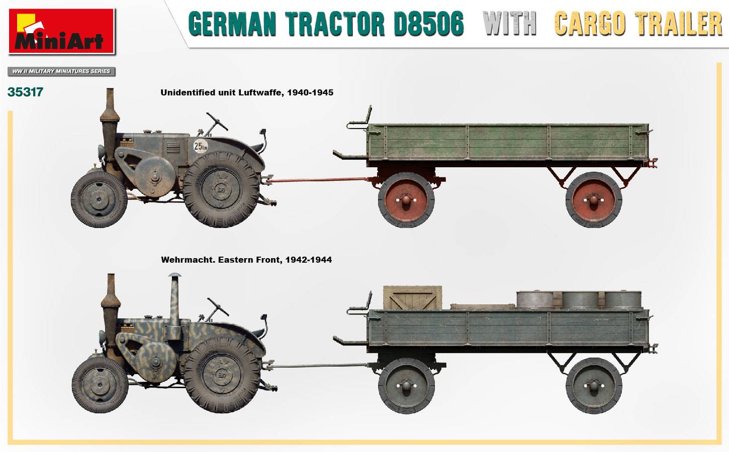 GERMAN TRACTOR D8506 WITH CARGO TRAILER – Image 17