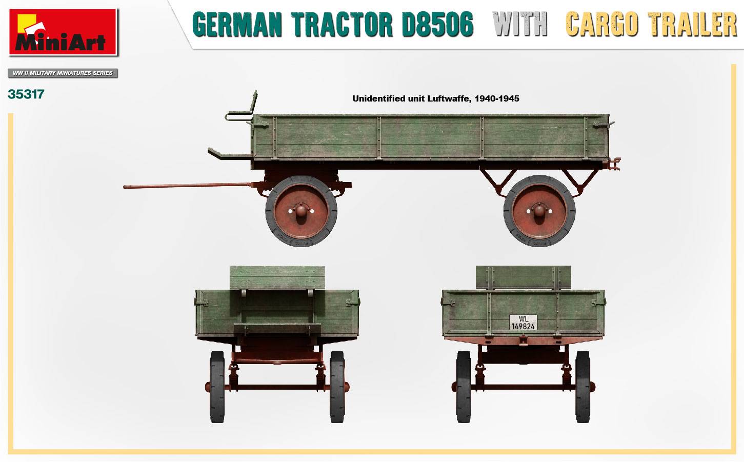 GERMAN TRACTOR D8506 WITH CARGO TRAILER – Image 19