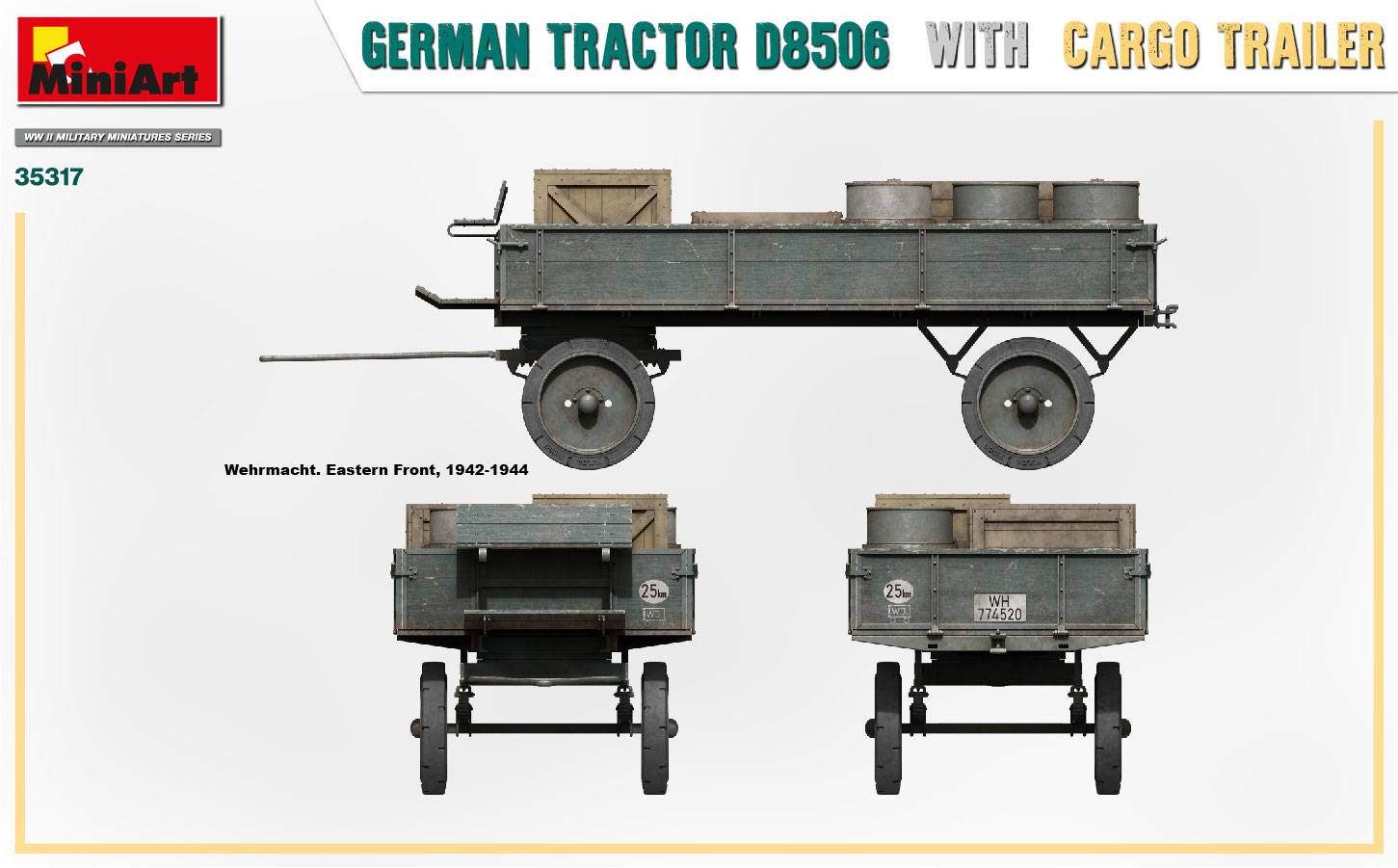GERMAN TRACTOR D8506 WITH CARGO TRAILER – Image 21
