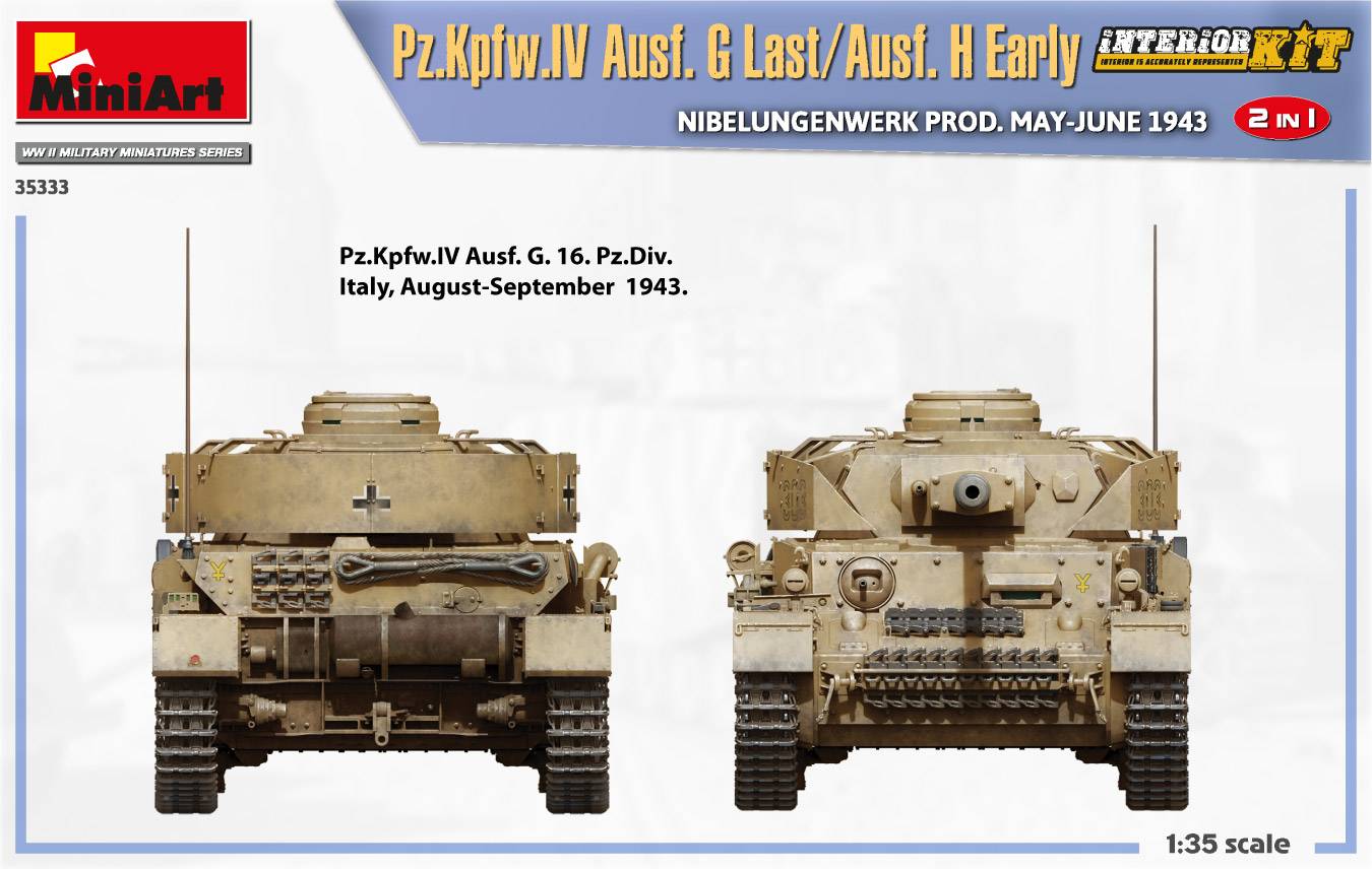 Pz.Kpfw.IV Ausf. G Last/Ausf. H Early. NIBELUNGENWERK PROD. MAY-JUNE 1943. 2 IN 1 INTERIOR KIT – Image 19