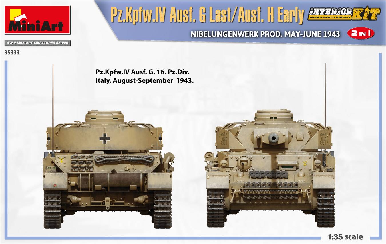 Pz.Kpfw.IV Ausf. G Last/Ausf. H Early. NIBELUNGENWERK PROD. MAY-JUNE 1943. 2 IN 1 INTERIOR KIT – Image 21