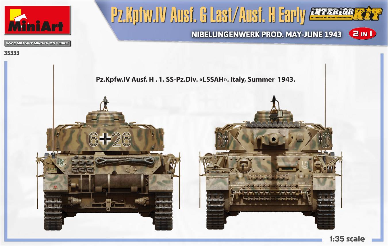 Pz.Kpfw.IV Ausf. G Last/Ausf. H Early. NIBELUNGENWERK PROD. MAY-JUNE 1943. 2 IN 1 INTERIOR KIT – Image 23