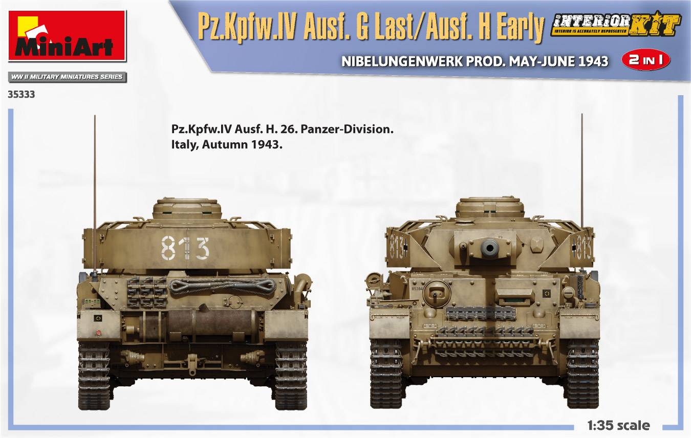 Pz.Kpfw.IV Ausf. G Last/Ausf. H Early. NIBELUNGENWERK PROD. MAY-JUNE 1943. 2 IN 1 INTERIOR KIT – Image 25