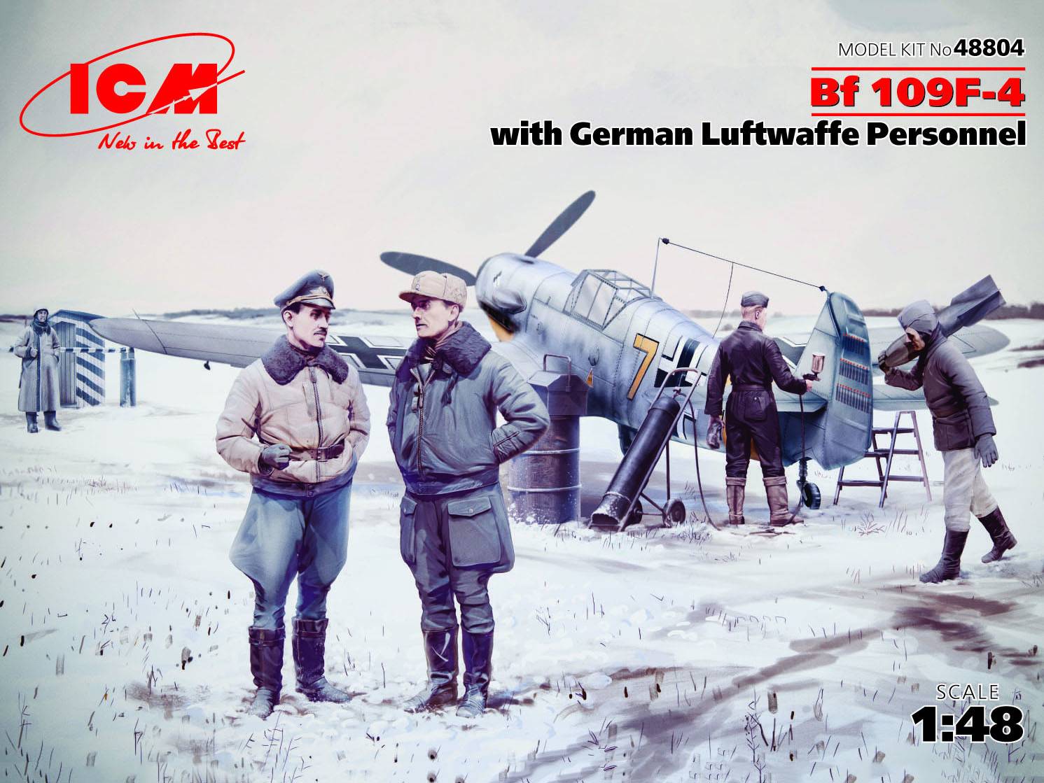 Bf 109F-4 with German Luftwaffe Personne