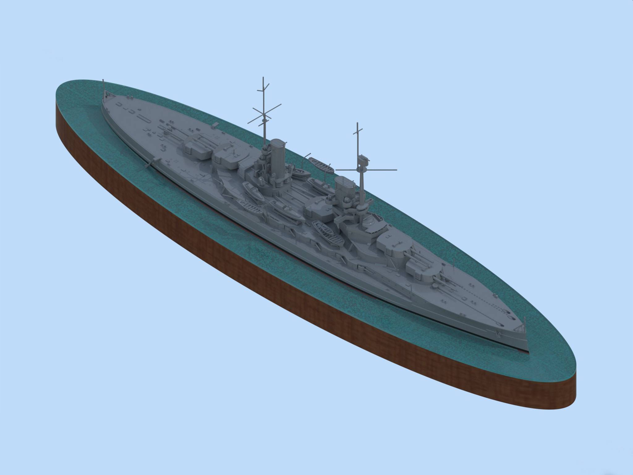 “König” WWI German Battleship – Image 7