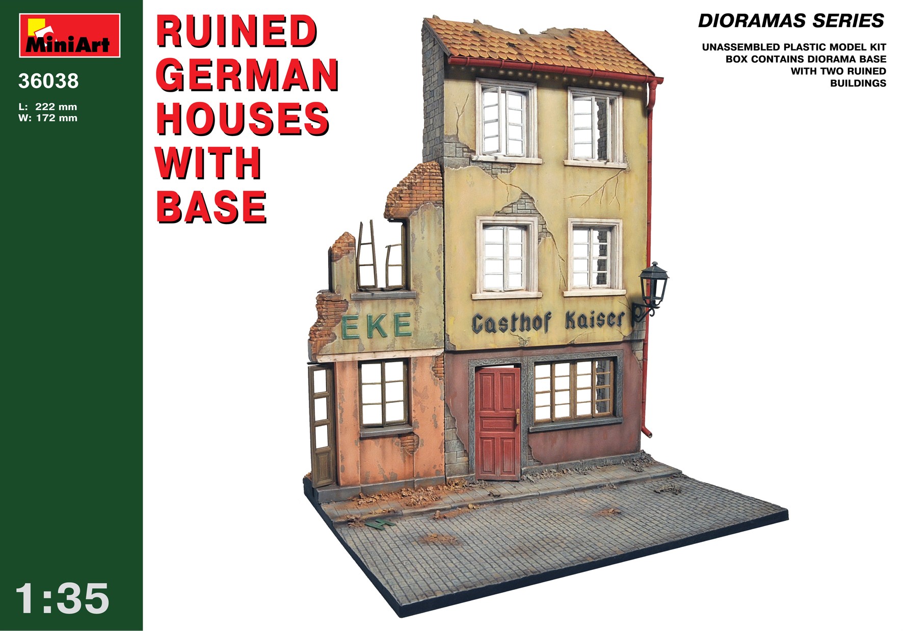 RUINED GERMAN HOUSES w/BASE