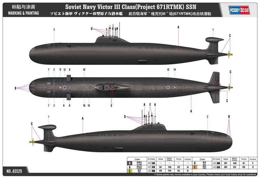 Soviet Navy Victor III Class (Project 671RTMK) SSN – Image 2