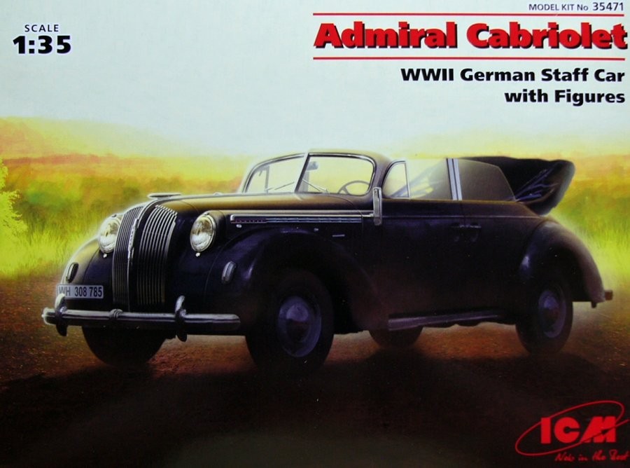 Admiral Cabriolet - WWII German Staff Car with Figures