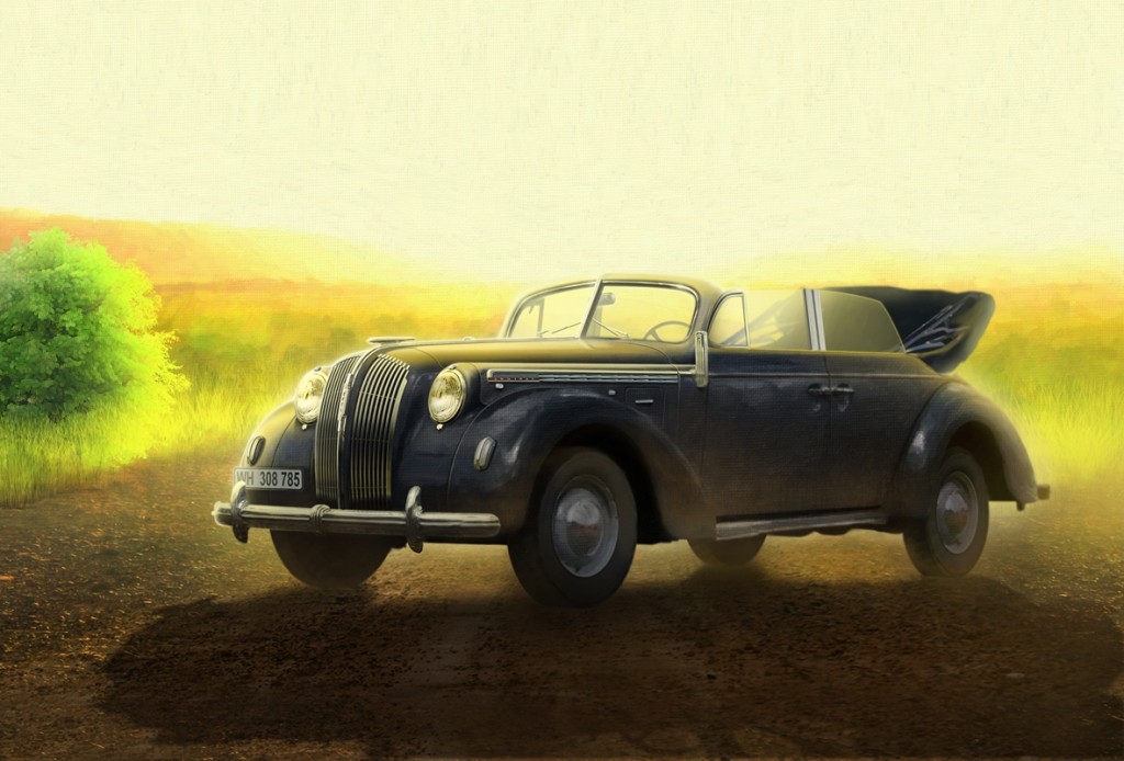 Admiral Cabriolet - WWII German Staff Car with Figures – Image 2