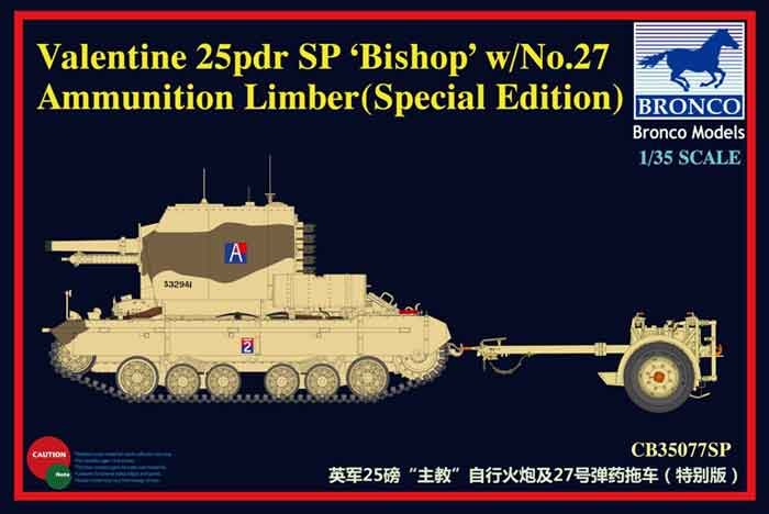 Valentine 25pdr SP ‘Bishop’ w/ No.27 Ammunition Limber (spécial édition)