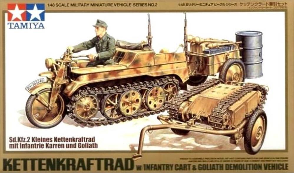 Kettenkraftrad w/Infantry Cart & Goliath demolition Vehicle
