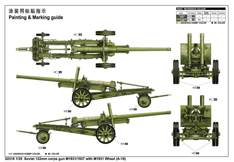 Soviet 122mm corps gun M1931/1937 with M1931 Wheel (A-19) – Image 4
