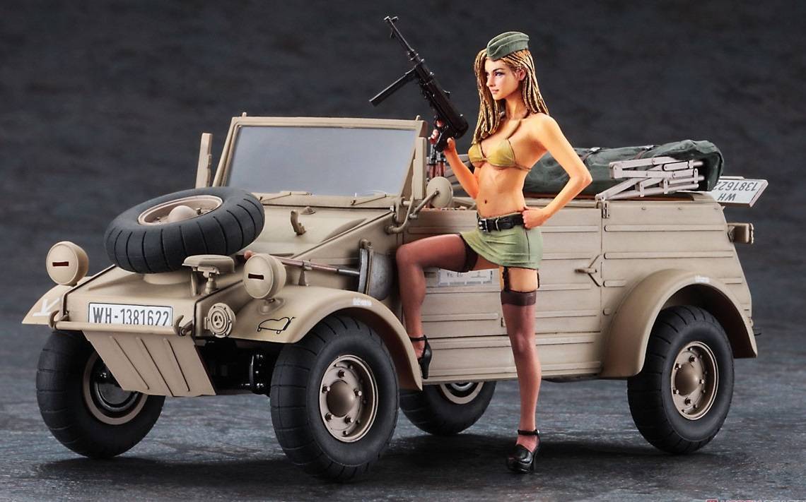 Pkw.K1 Kübelwagen Type 82 (Balloon Tire) w/Blonde Girl's Figure – Image 6