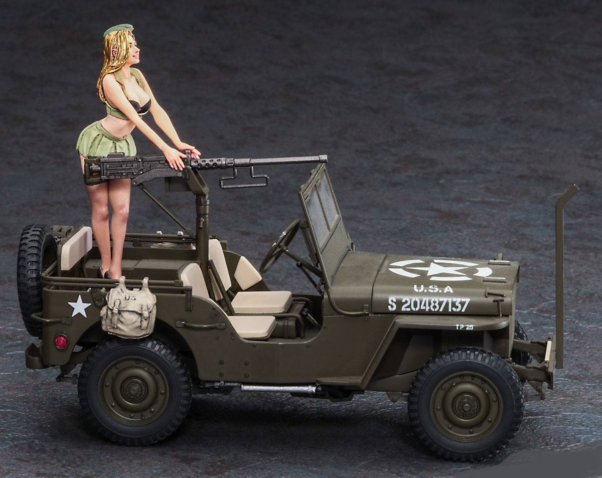 1/4 ton 4x4 Utility Truck (Cal. 50 M2 Machine Gun) w/Blond Girl's Figure – Image 6