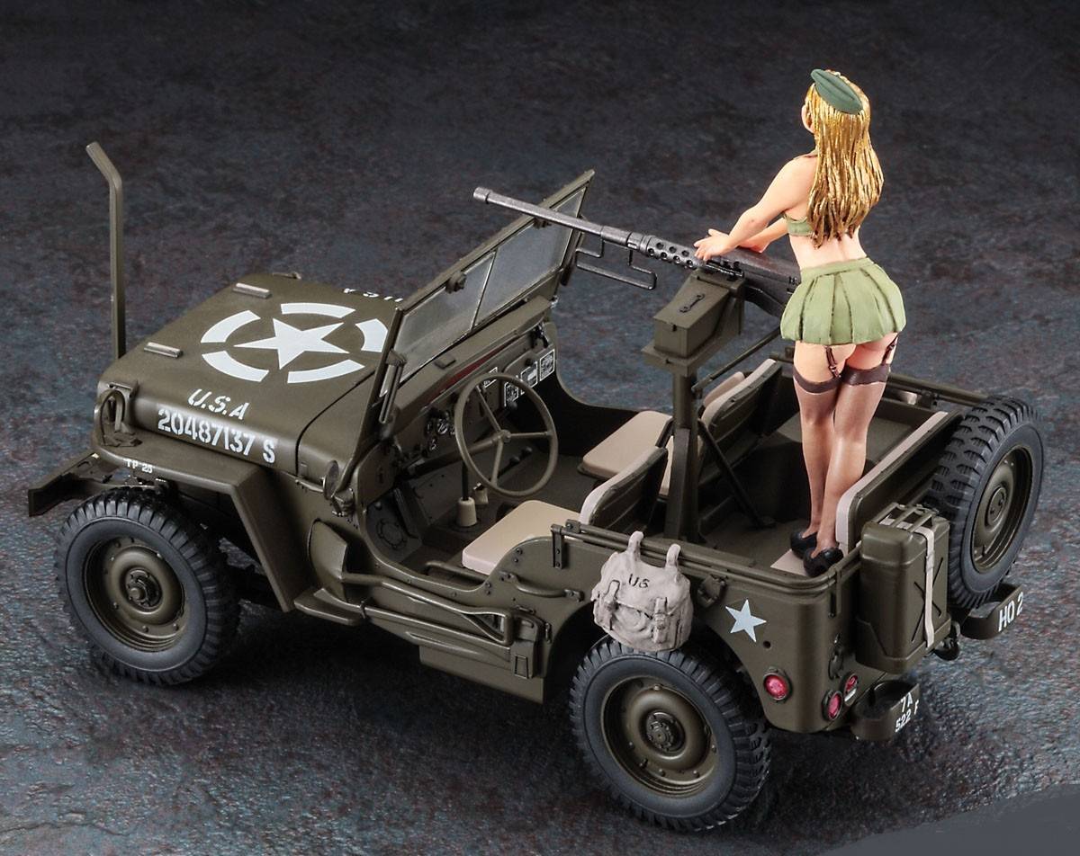 1/4 ton 4x4 Utility Truck (Cal. 50 M2 Machine Gun) w/Blond Girl's Figure – Image 7
