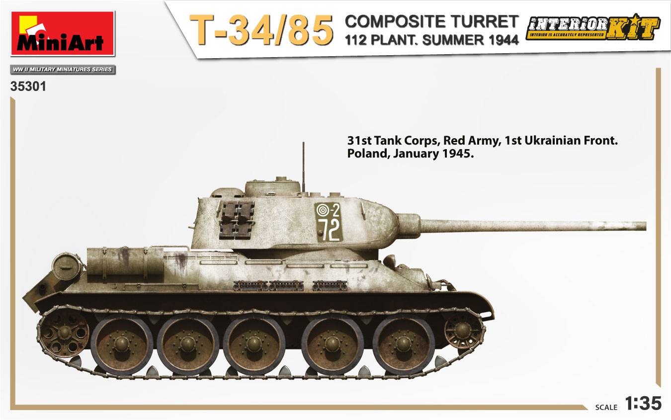 TOURELLE COMPOSITE T-34/85. 112 USINE. KIT INTÉRIEUR ÉTÉ 1944 – Image 3