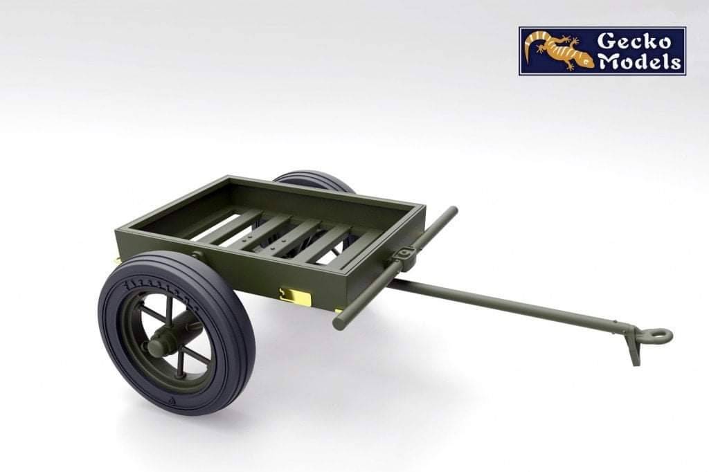 M53 Scooter Cushman w/John Wood M3A4 Utility Hand Cart Mod.1943 & US Paratroops (Set 1) – Image 2