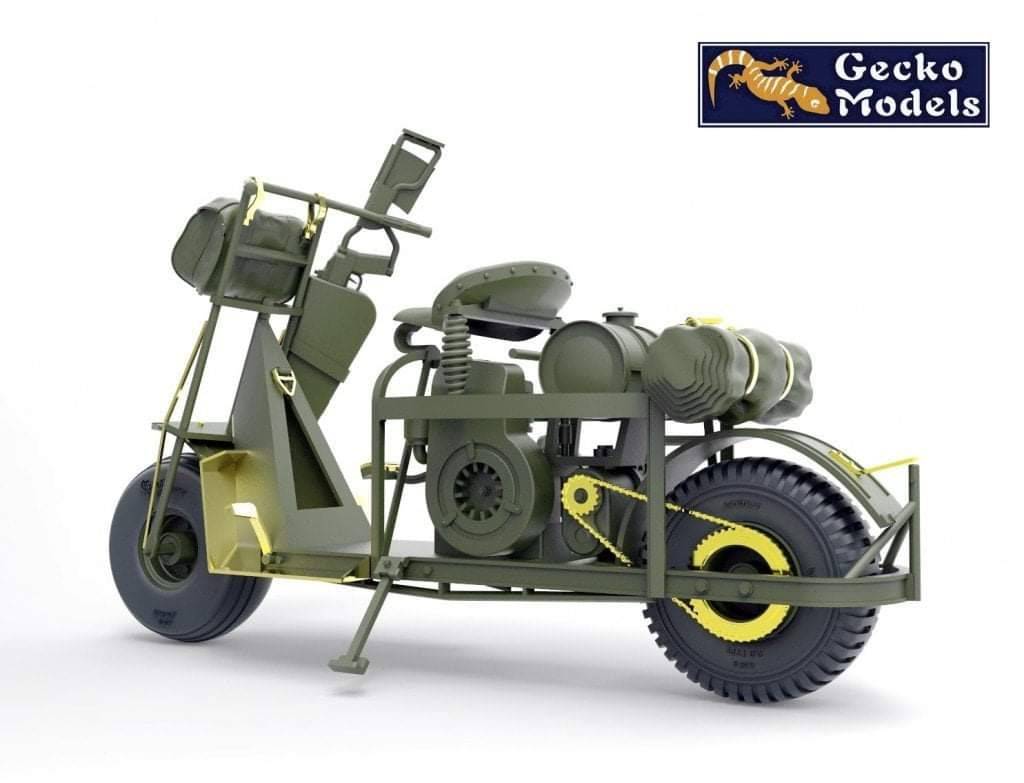 M53 Scooter Cushman w/John Wood M3A4 Utility Hand Cart Mod.1943 & US Paratroops (Set 1) – Image 4