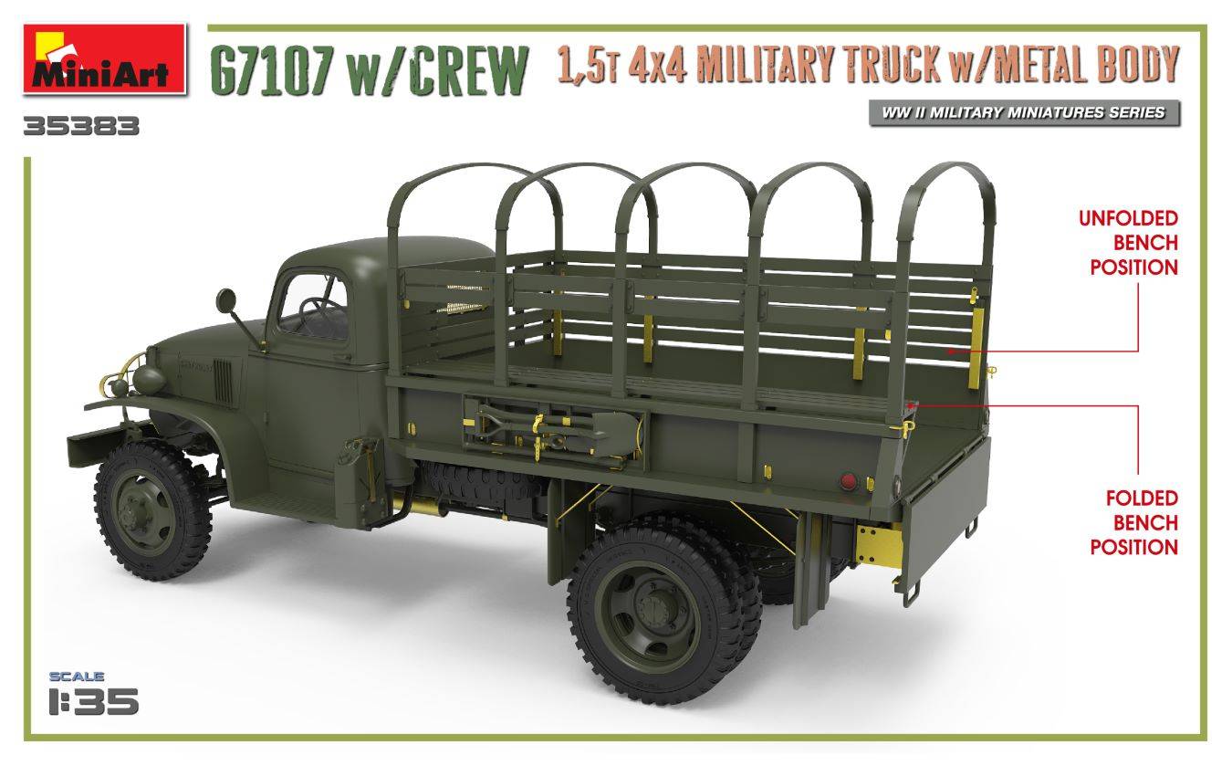 G7107 w/CREW 1,5t 4X4 CARGO TRUCK w/METAL BODY – Image 21