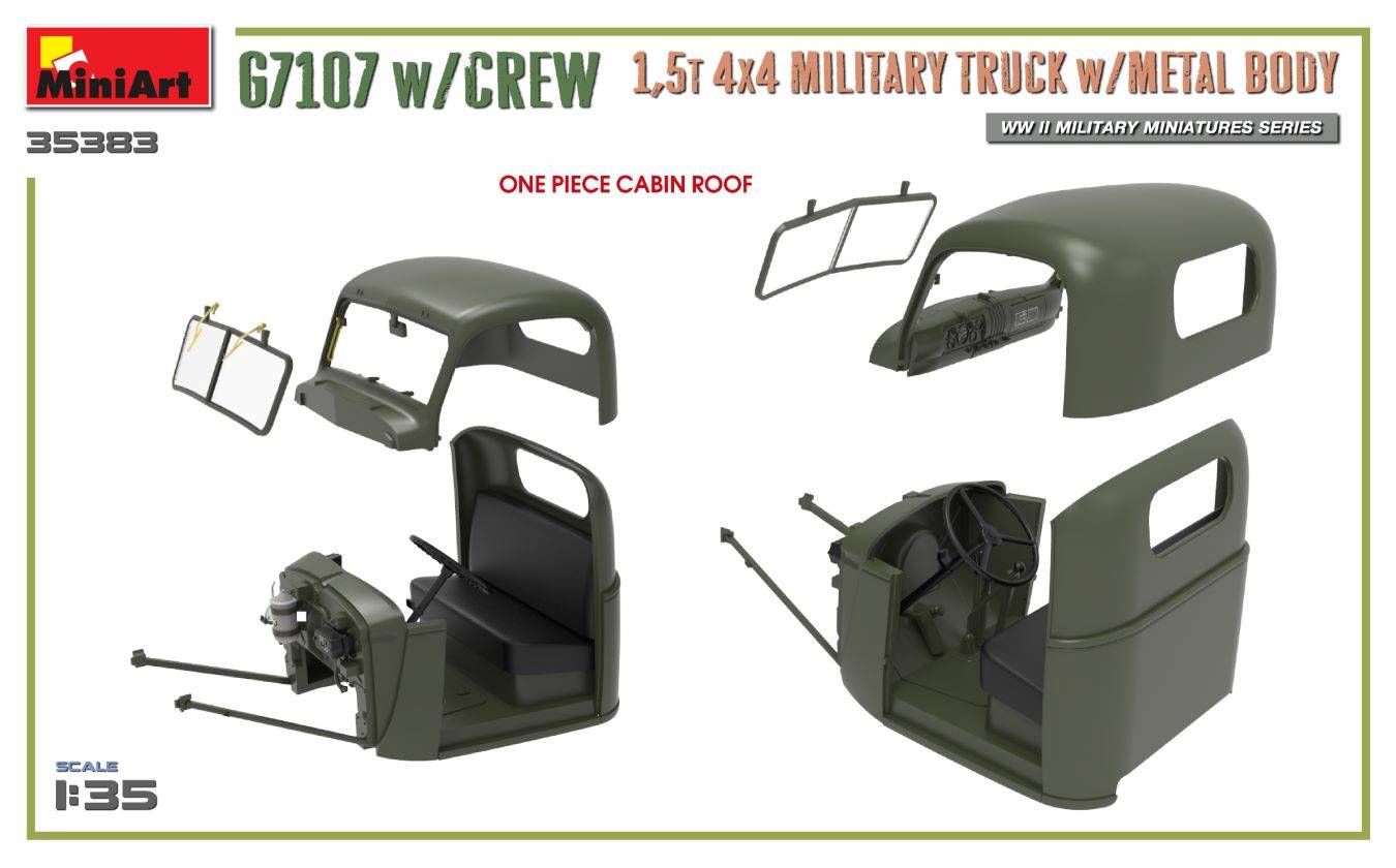 G7107 w/CREW 1,5t 4X4 CARGO TRUCK w/METAL BODY – Image 28