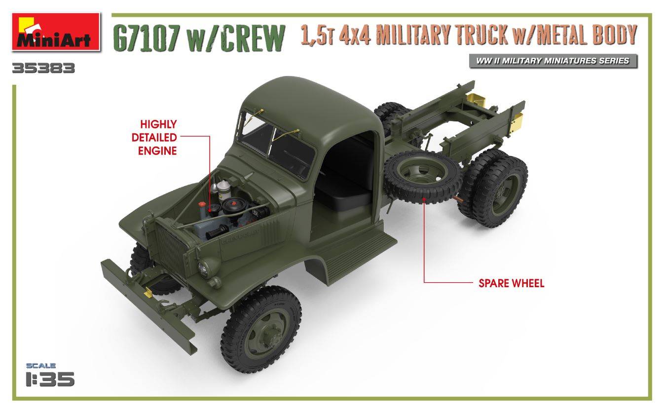 G7107 w/CREW 1,5t 4X4 CARGO TRUCK w/METAL BODY – Image 29