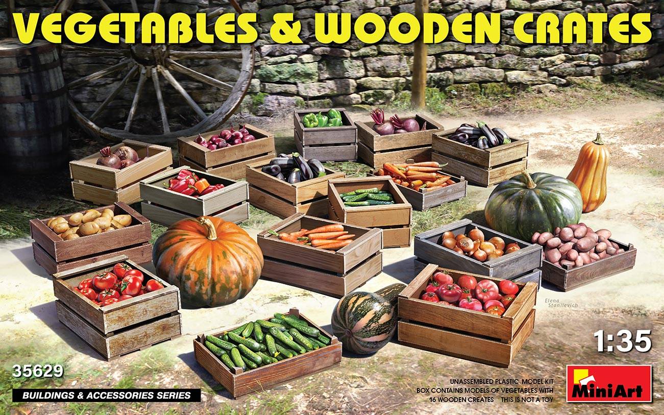 LÉGUMES & CAISSES EN BOIS - VEGETABLES & WOODEN CRATES