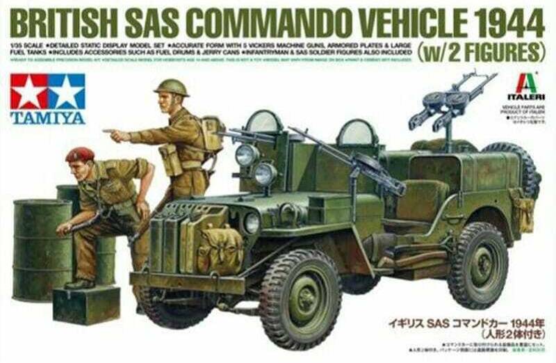 British SAS Commando Vehicle 1944 (w/2 figures)