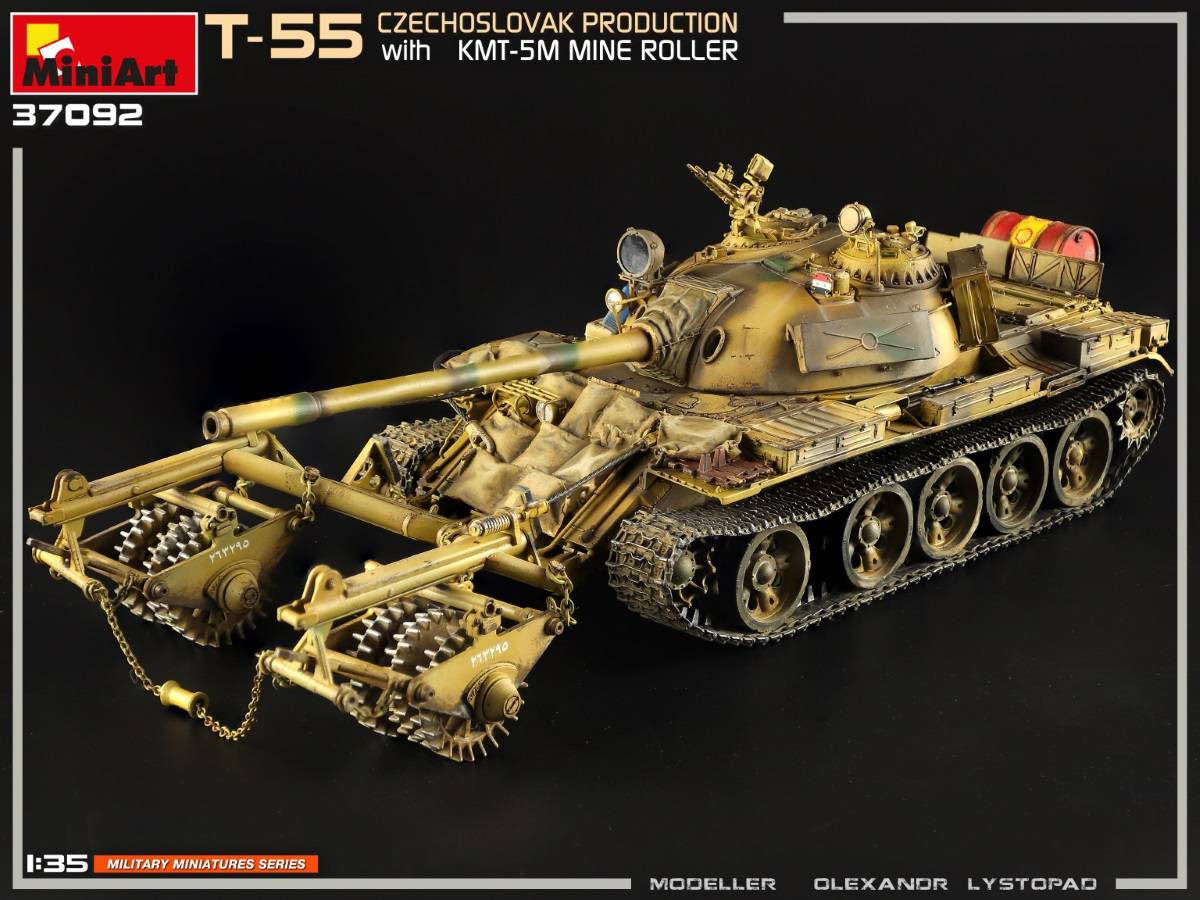 T-55 CZECHOSLOVAK PRODUCTION with KMT-5M MINE ROLLER – Image 2