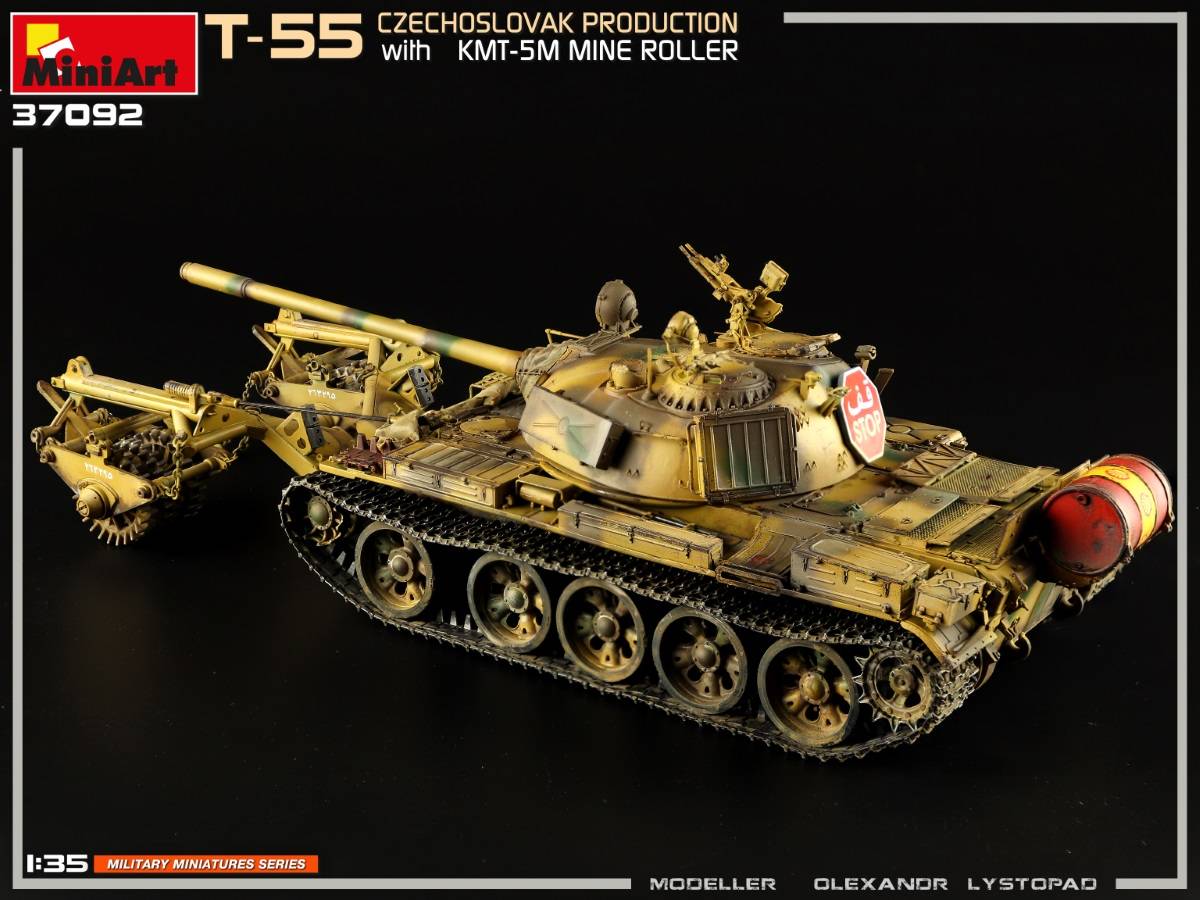 T-55 CZECHOSLOVAK PRODUCTION with KMT-5M MINE ROLLER – Image 3