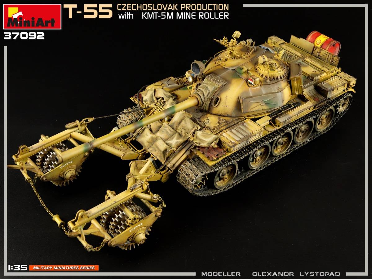 T-55 CZECHOSLOVAK PRODUCTION with KMT-5M MINE ROLLER – Image 4