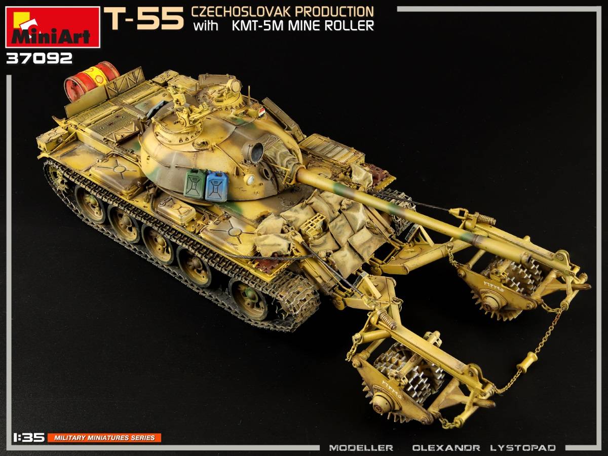 T-55 CZECHOSLOVAK PRODUCTION with KMT-5M MINE ROLLER – Image 5