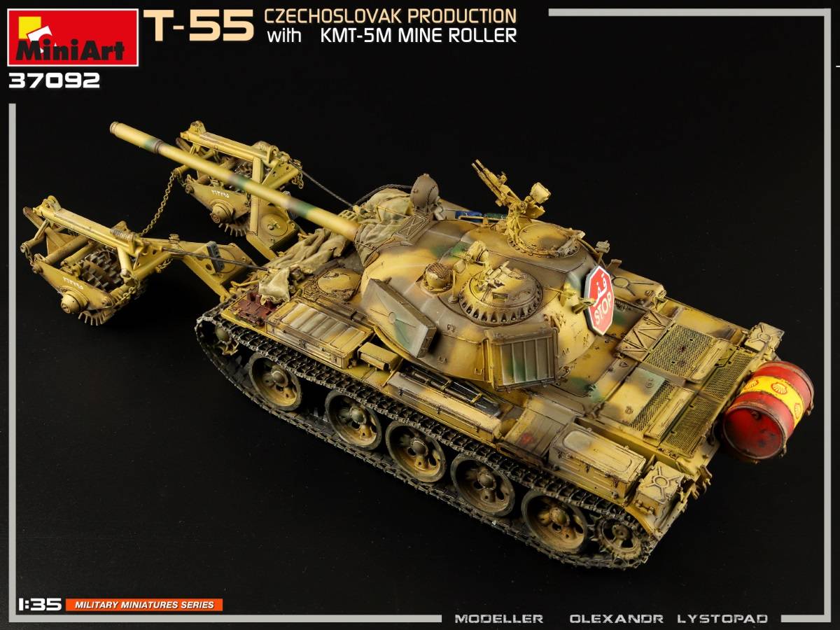 T-55 CZECHOSLOVAK PRODUCTION with KMT-5M MINE ROLLER – Image 6