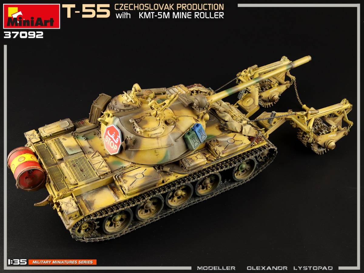 T-55 CZECHOSLOVAK PRODUCTION with KMT-5M MINE ROLLER – Image 7