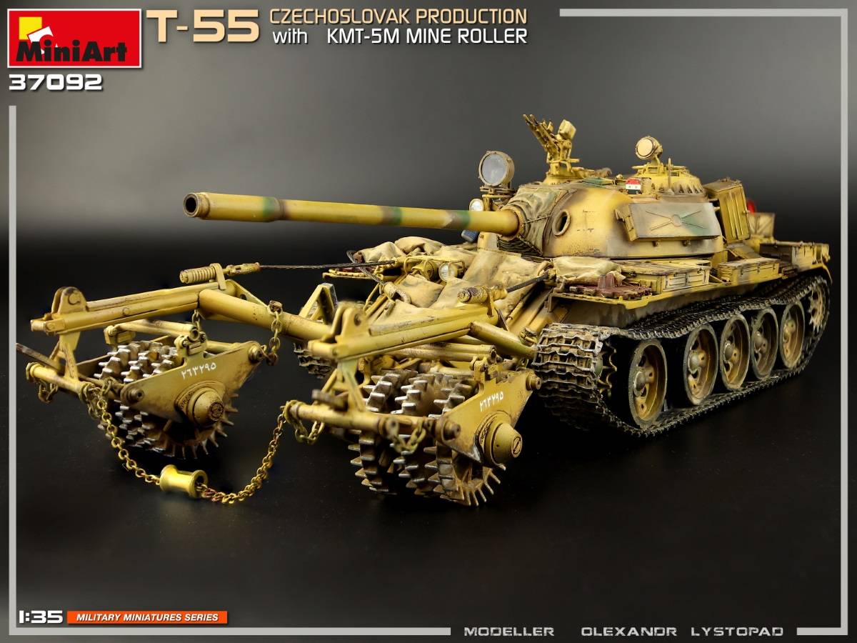 T-55 CZECHOSLOVAK PRODUCTION with KMT-5M MINE ROLLER – Image 8