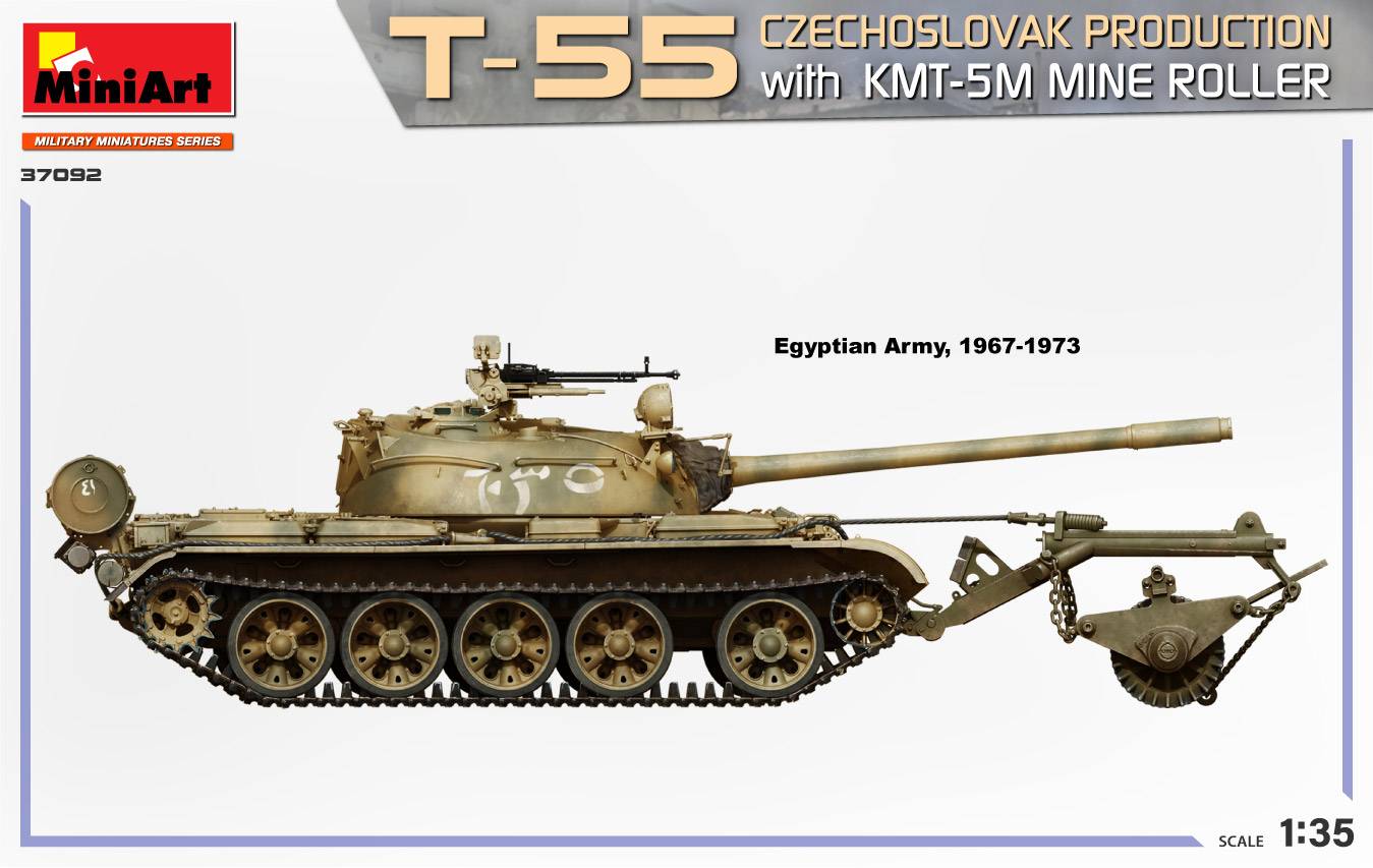 T-55 CZECHOSLOVAK PRODUCTION with KMT-5M MINE ROLLER – Image 14