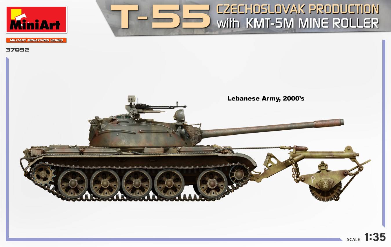 T-55 CZECHOSLOVAK PRODUCTION with KMT-5M MINE ROLLER – Image 15