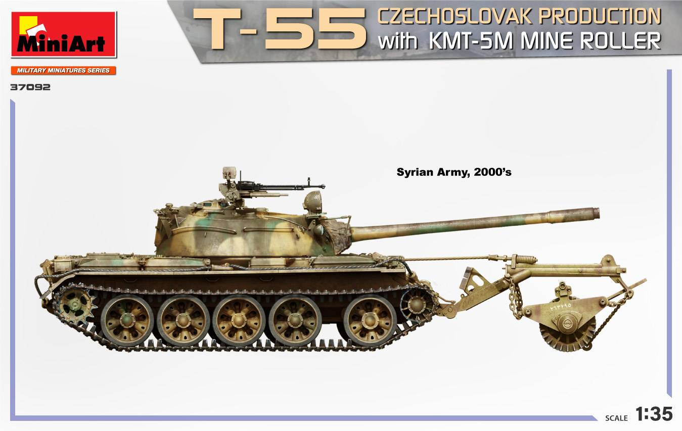 T-55 CZECHOSLOVAK PRODUCTION with KMT-5M MINE ROLLER – Image 16