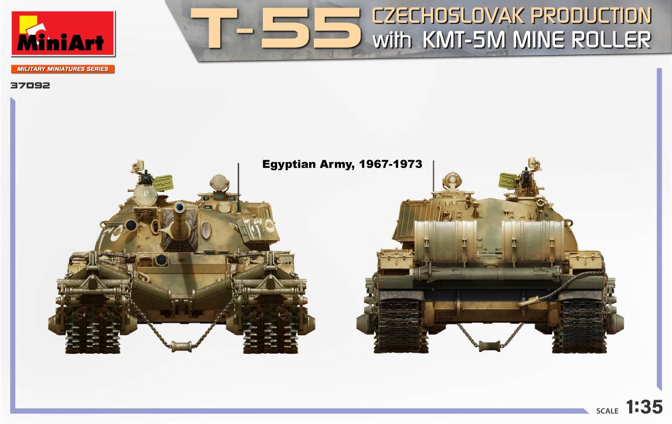 T-55 CZECHOSLOVAK PRODUCTION with KMT-5M MINE ROLLER – Image 17