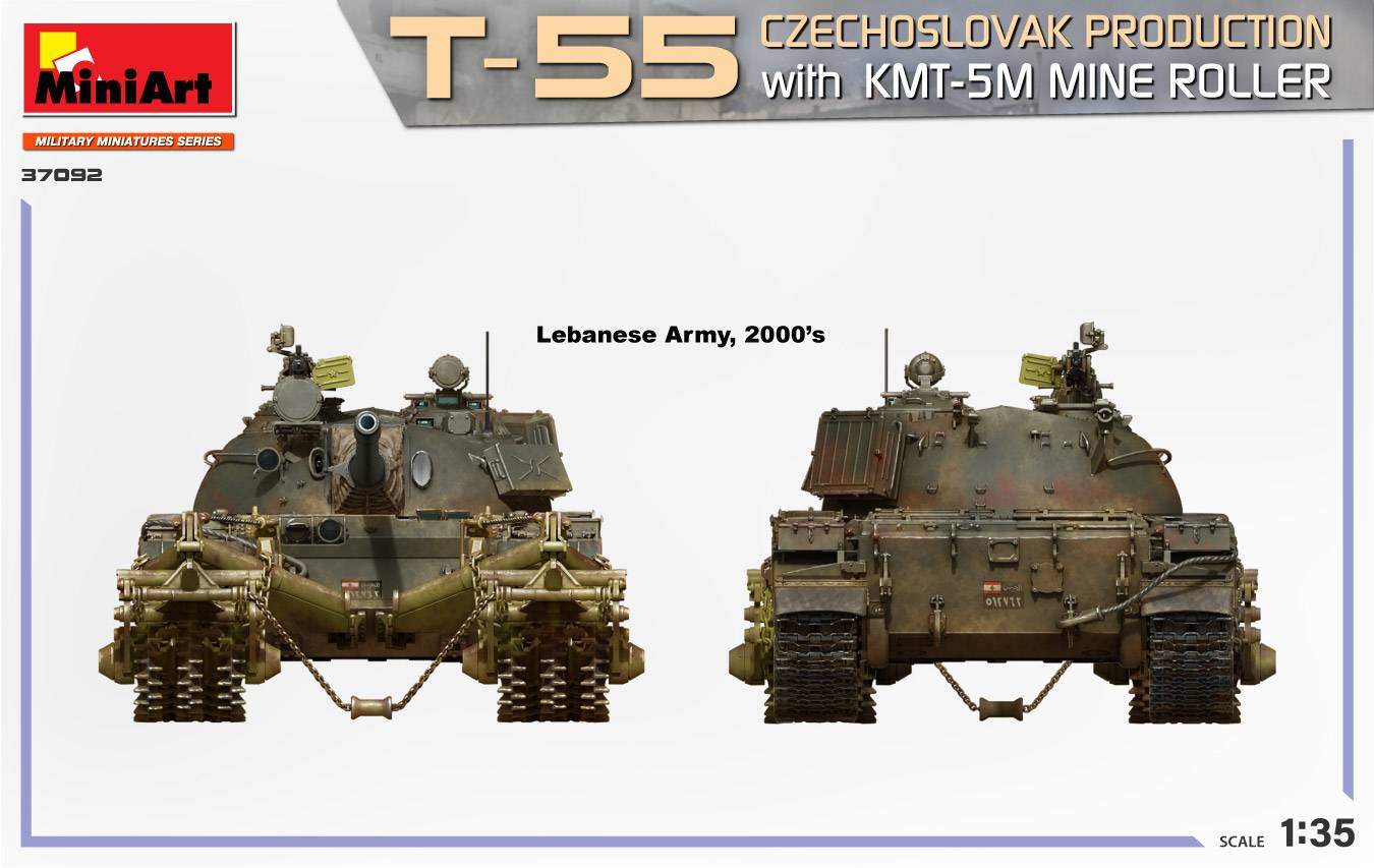T-55 CZECHOSLOVAK PRODUCTION with KMT-5M MINE ROLLER – Image 18