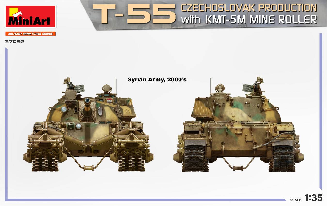 T-55 CZECHOSLOVAK PRODUCTION with KMT-5M MINE ROLLER – Image 19