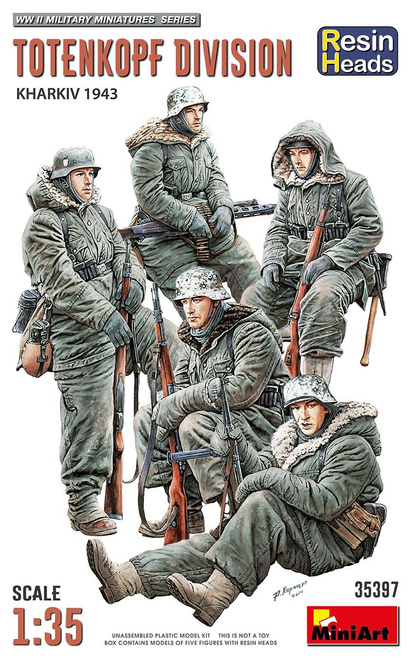 DIVISION TOTENKOPF. KHARKOV 1943. TÊTES EN RÉSINE