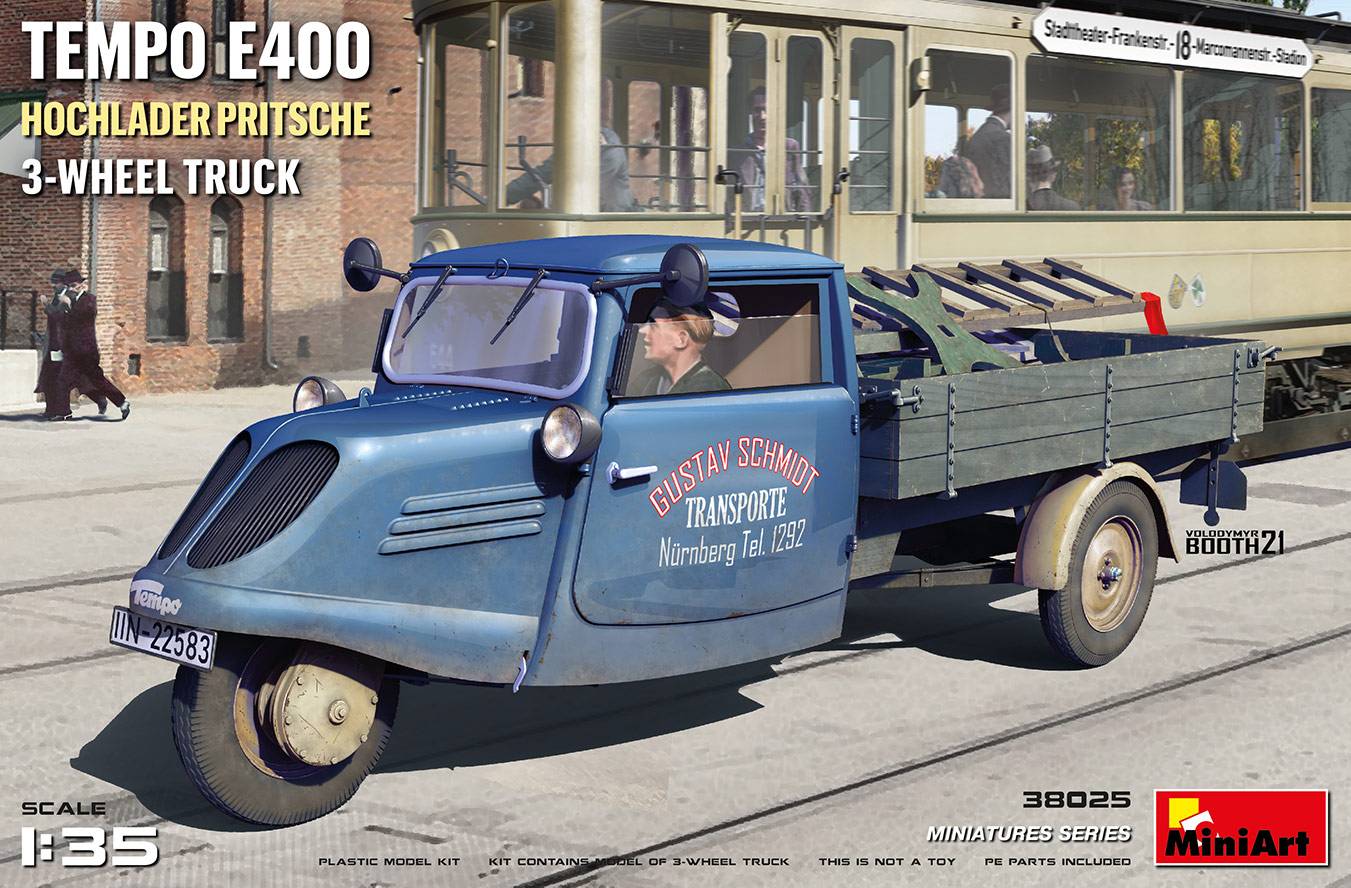 TEMPO E400 HOCHLADER PRITSCHE 3-WHEEL TRUCK
