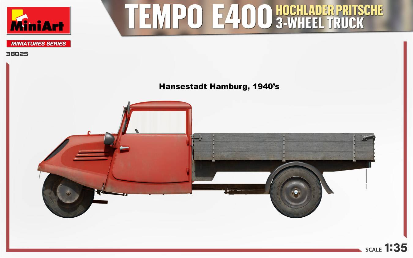 TEMPO E400 HOCHLADER PRITSCHE 3-WHEEL TRUCK – Image 10