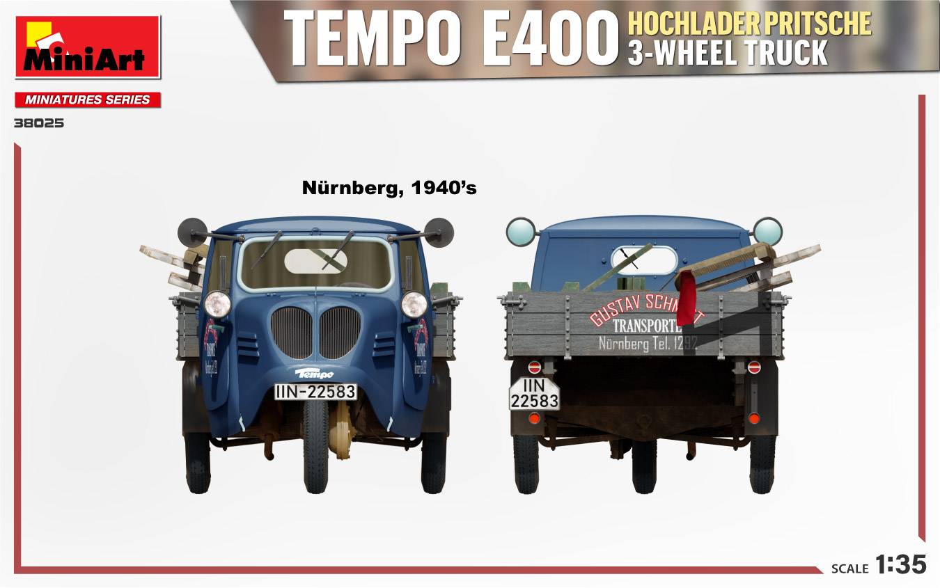 TEMPO E400 HOCHLADER PRITSCHE 3-WHEEL TRUCK – Image 15