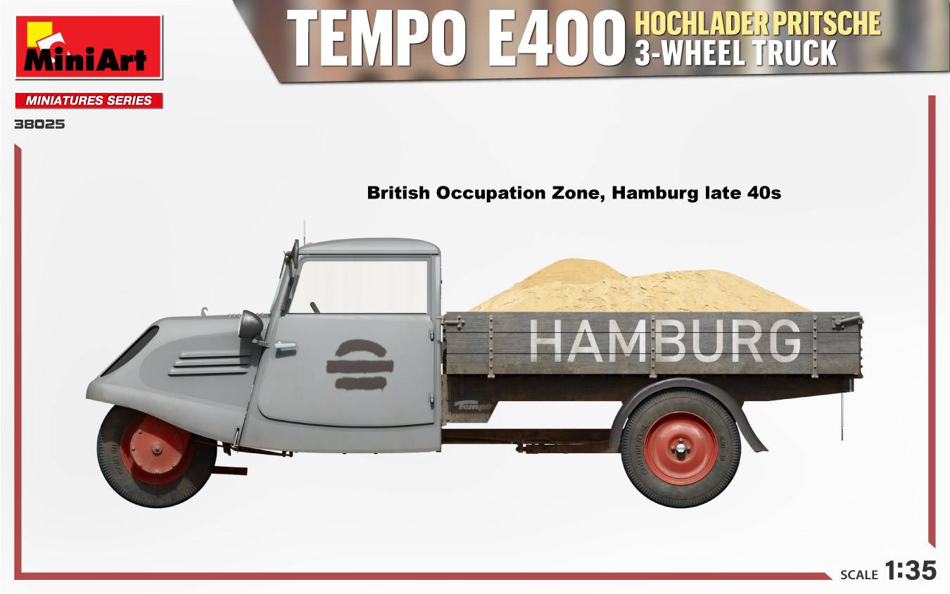 TEMPO E400 HOCHLADER PRITSCHE 3-WHEEL TRUCK – Image 16